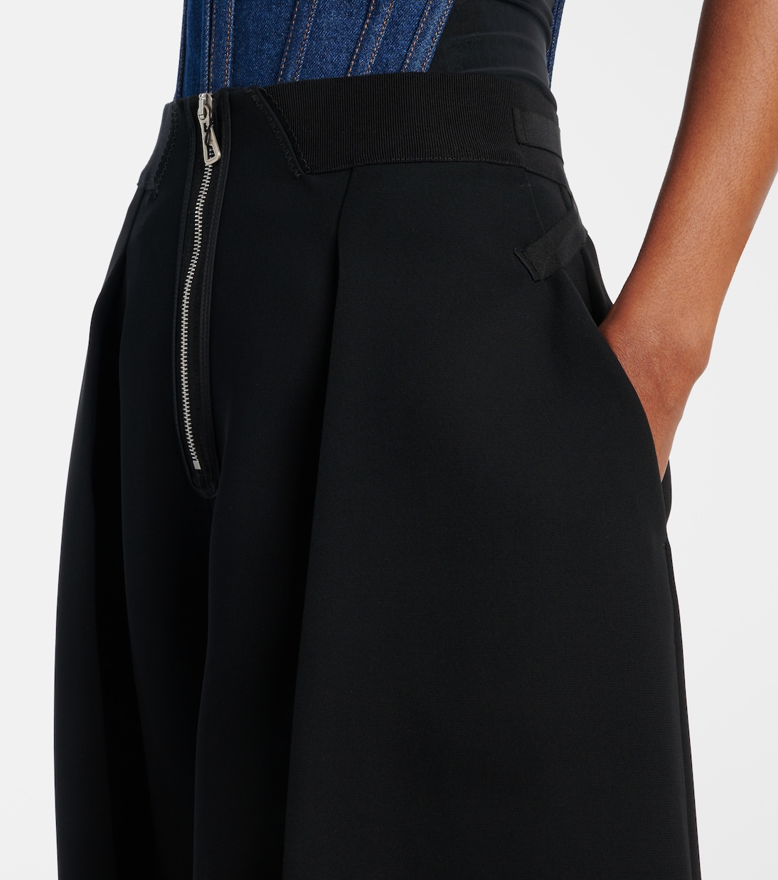 Pantaloni a gamba larga in crêpe | Jean Paul Gaultier