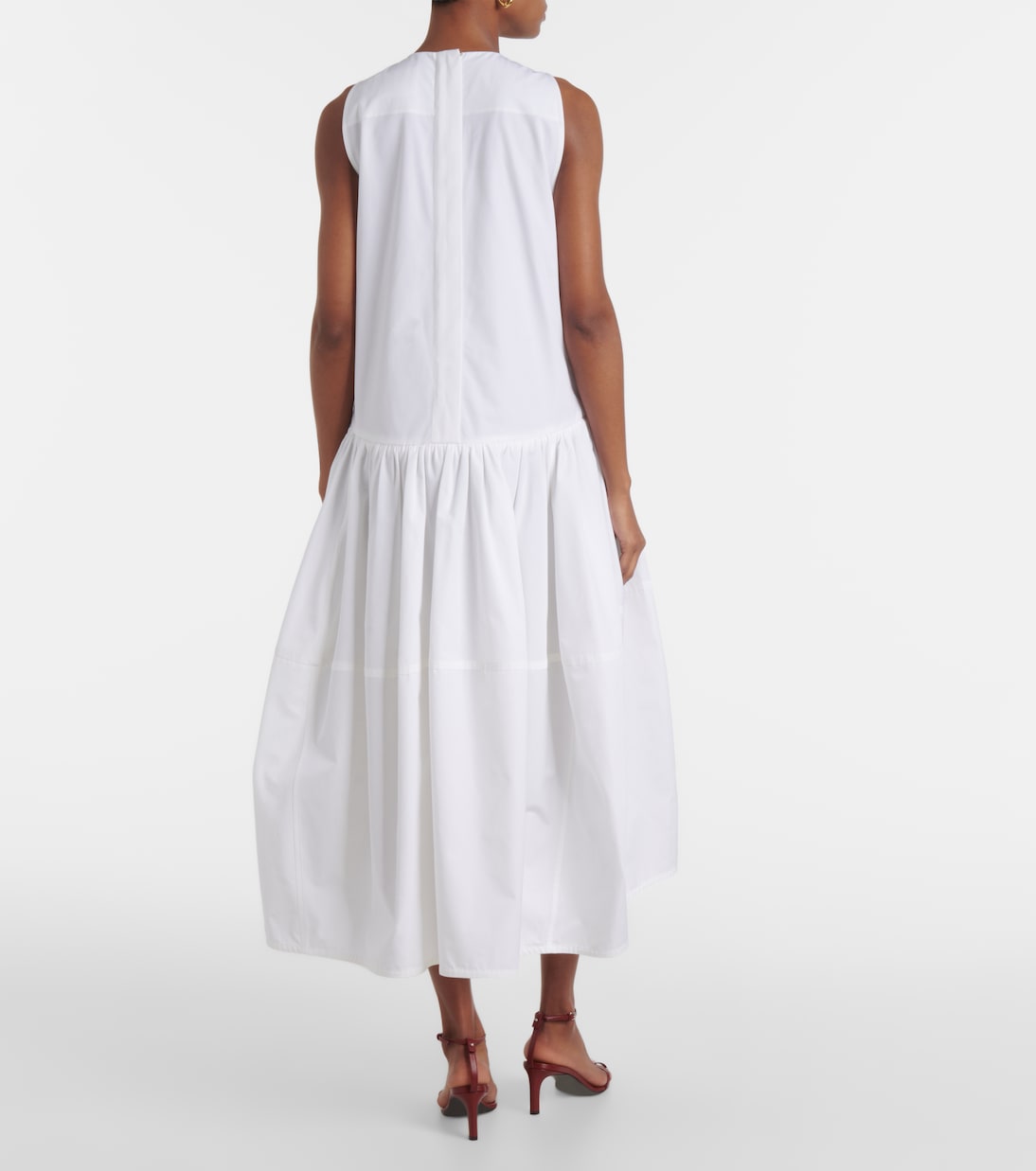 Robe midi en coton | Jil Sander