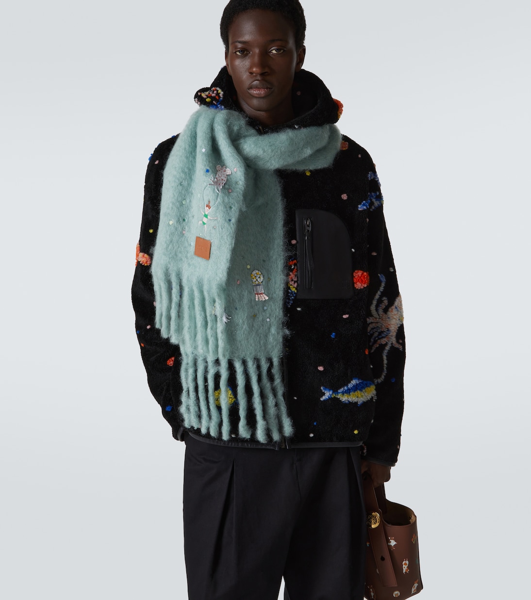 x Suna Fujita - Sciarpa Squid in misto mohair | Loewe