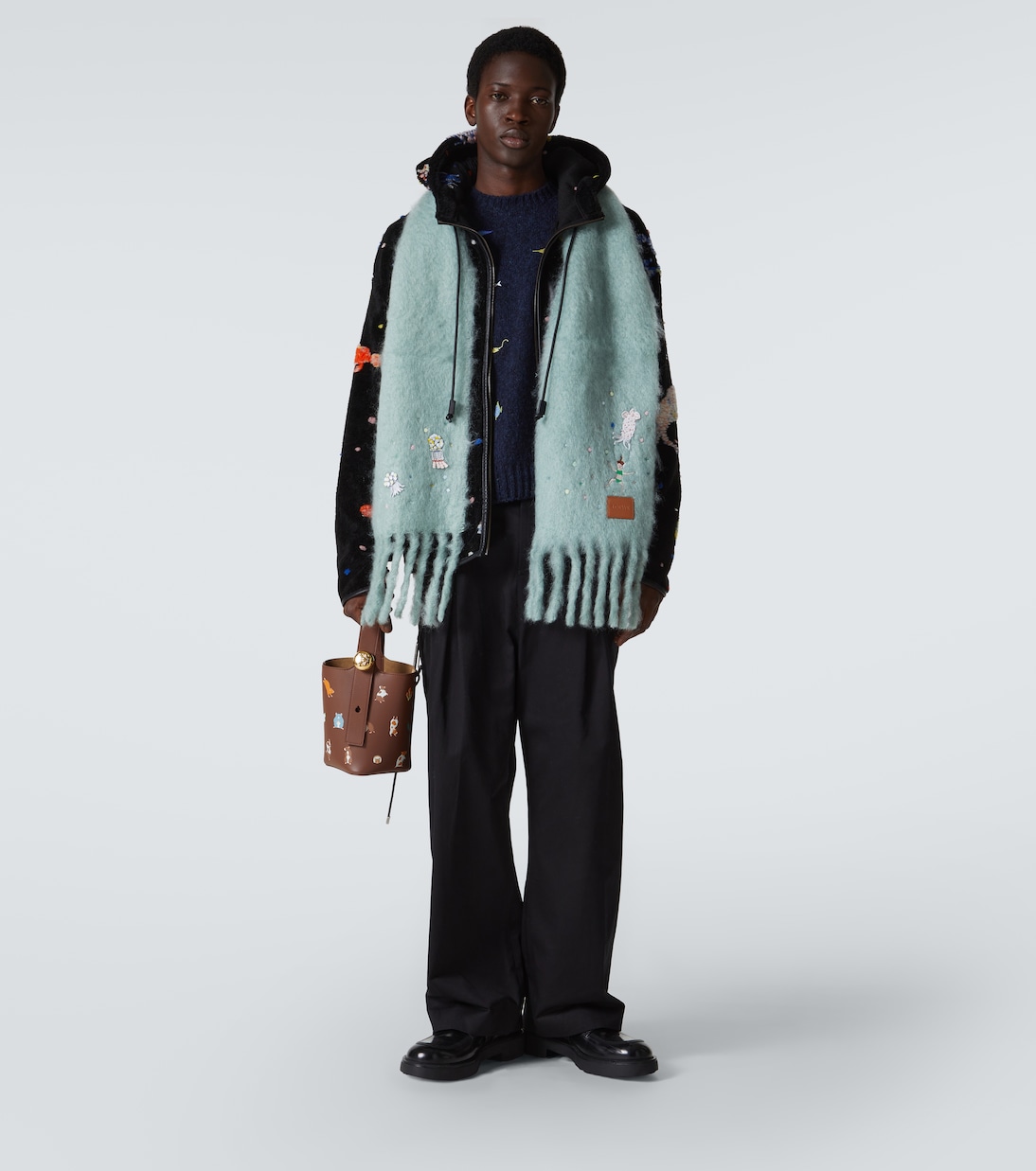 x Suna Fujita - Sciarpa Squid in misto mohair | Loewe