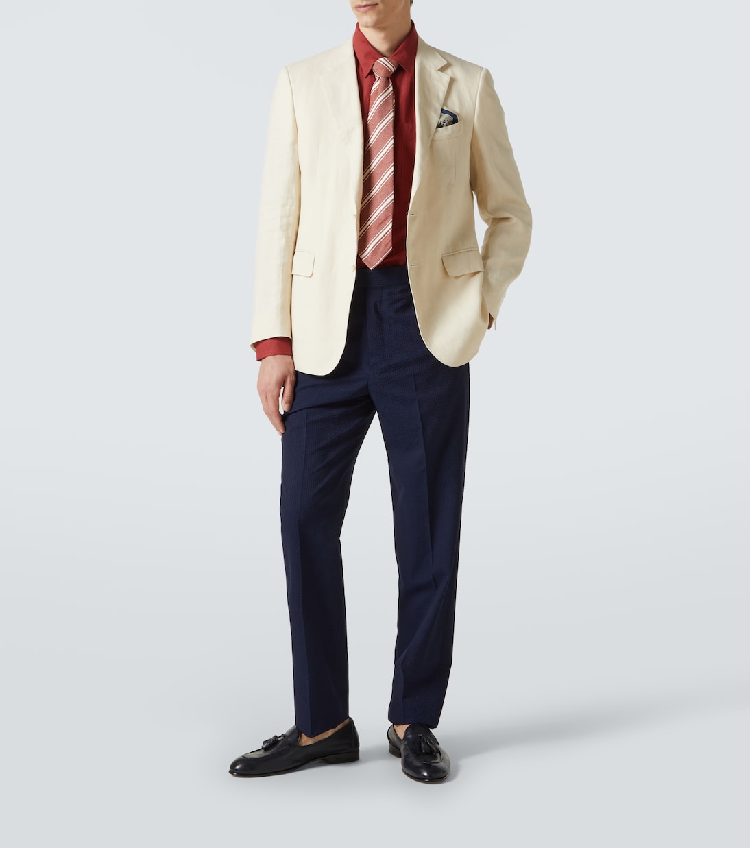 Wool and silk seersucker pants | Dunhill