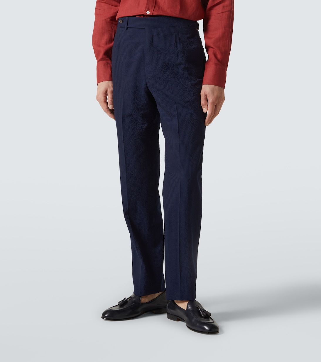 Wool and silk seersucker pants | Dunhill
