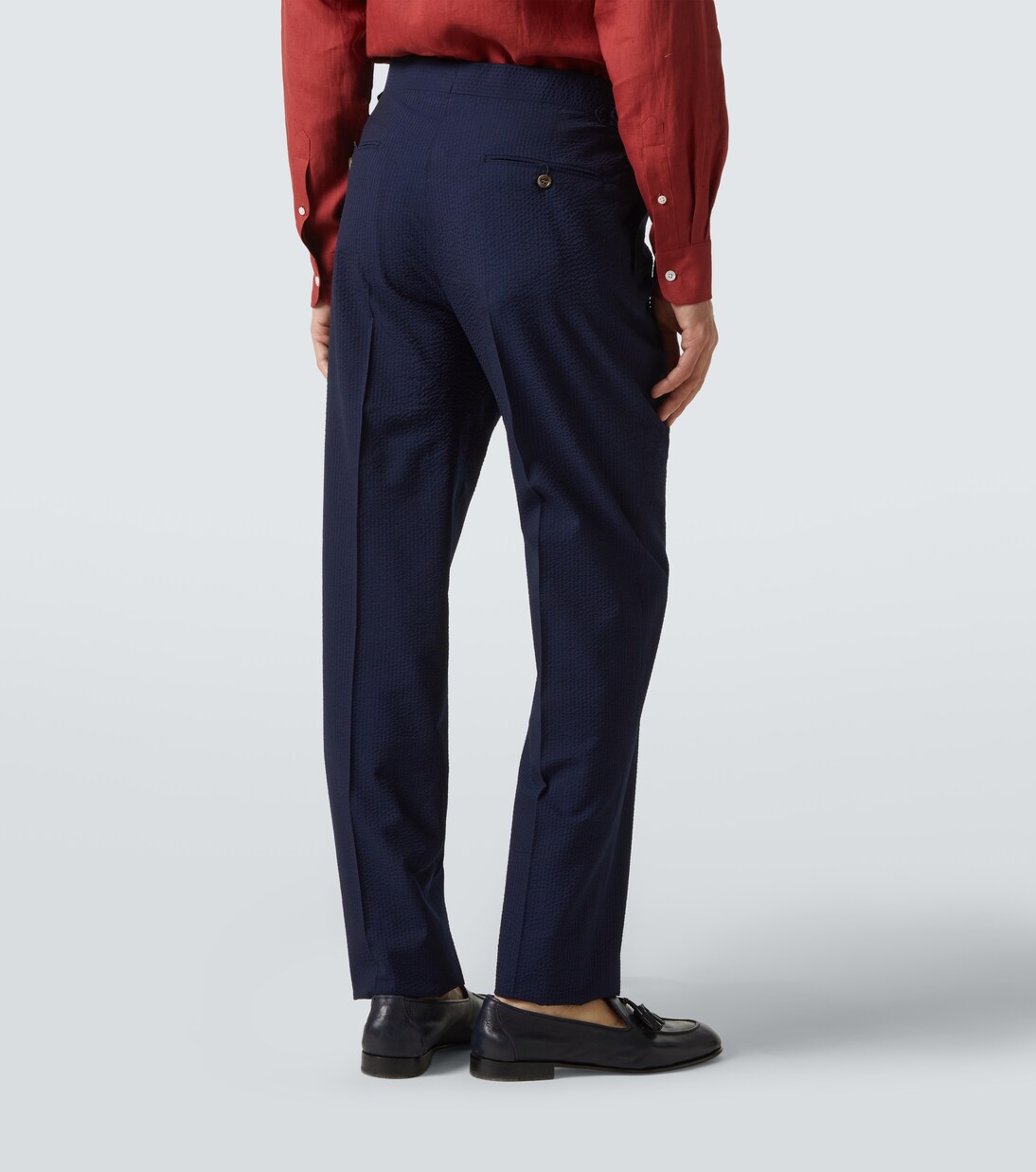 Wool and silk seersucker pants | Dunhill