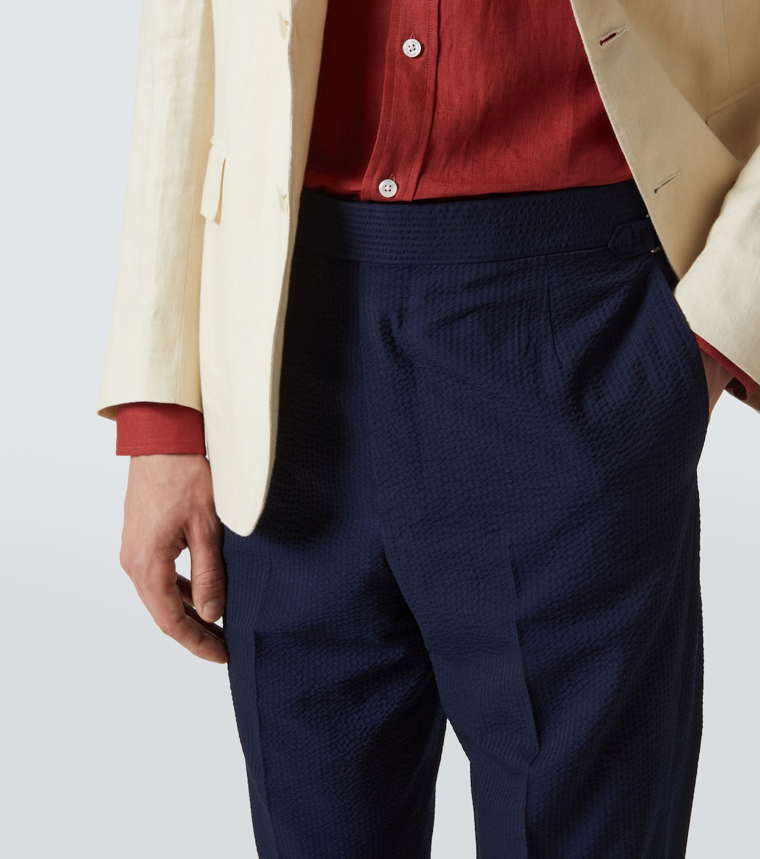 Wool and silk seersucker pants | Dunhill