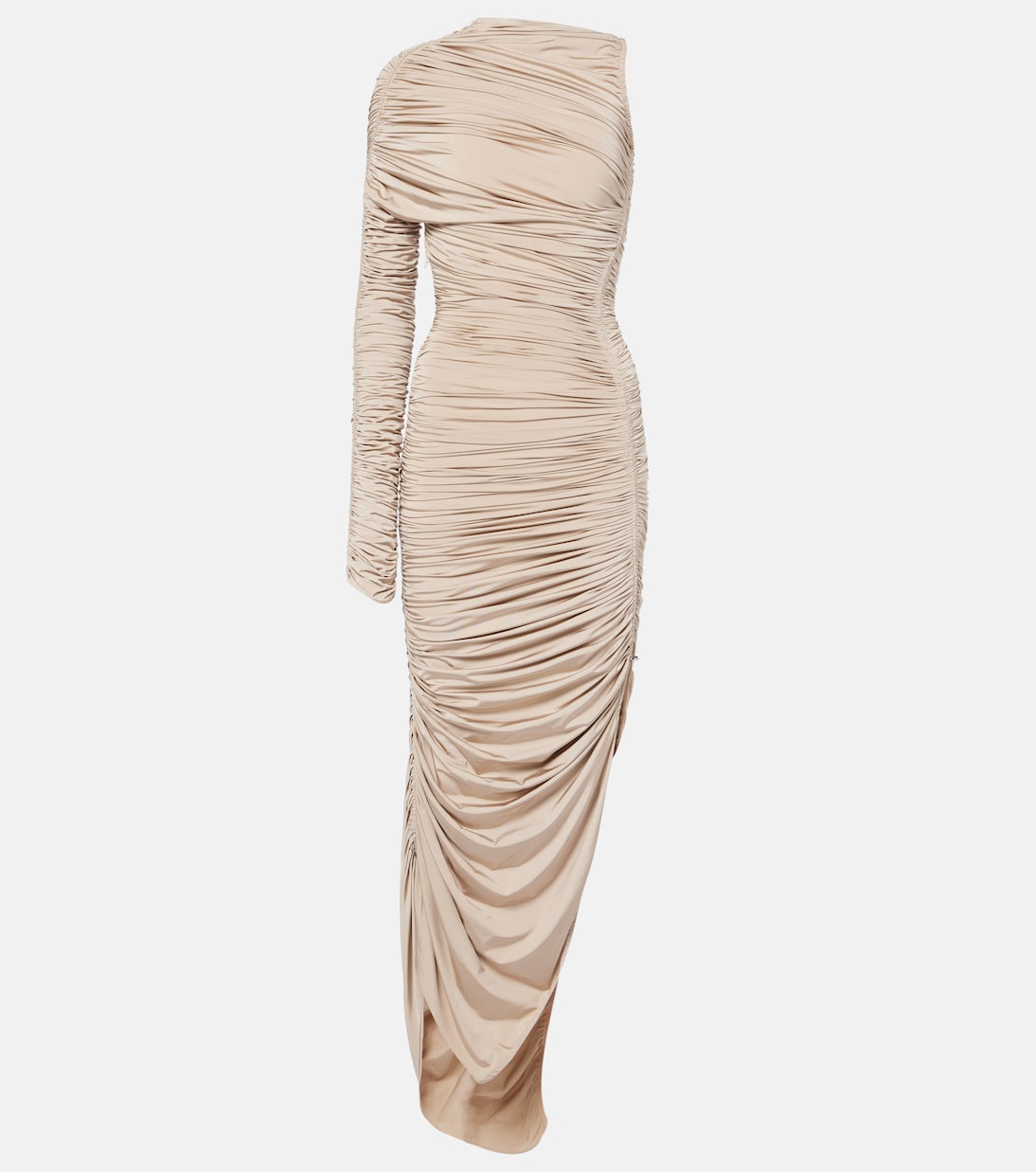 Abito lungo asimmetrico con ruches | Mugler