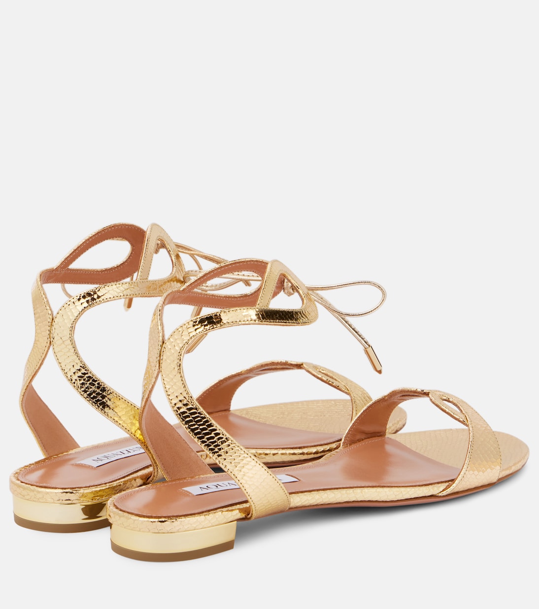 Scarpe AQUAZZURA Tessa in pelle metallizzata per uno stile giovane e trendy
