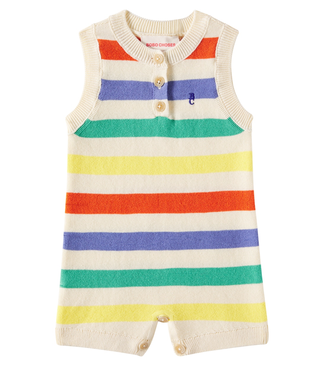 Baby - Tutina in maglia di cotone a righe | Bobo Choses