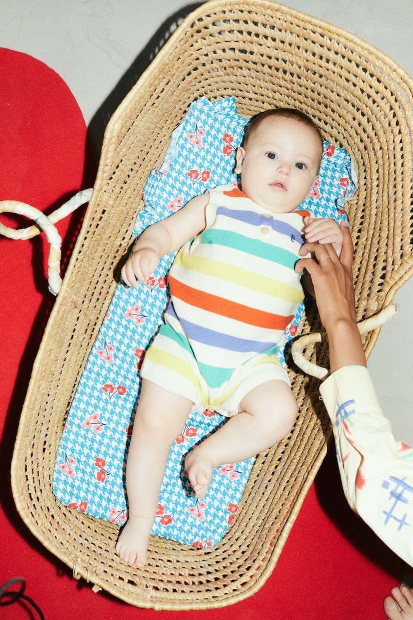 Baby - Tutina in maglia di cotone a righe | Bobo Choses