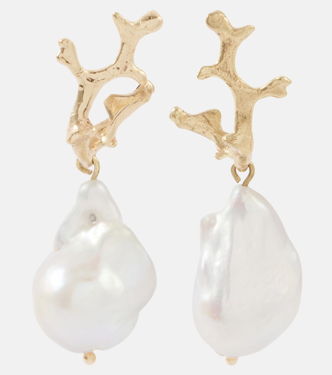 Orecchini Sogni di Corallo con Perla d'Acqua Dolce - Collezione ALÉMAIS per Giovani Stilisti