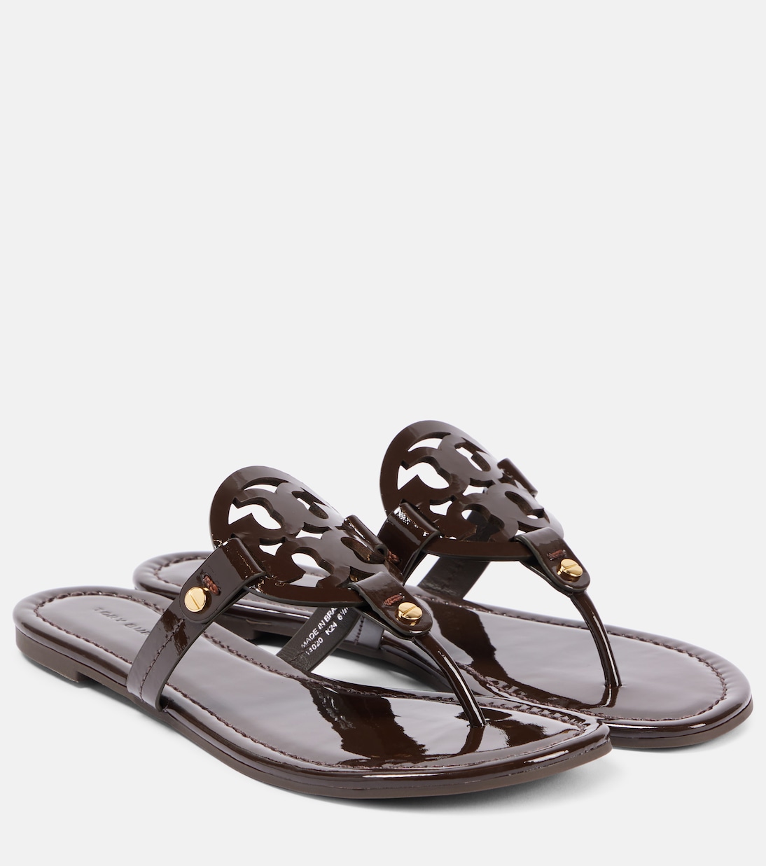 Sandali a infradito in pelle verniciata Miller by Tory Burch per giovani alla moda
