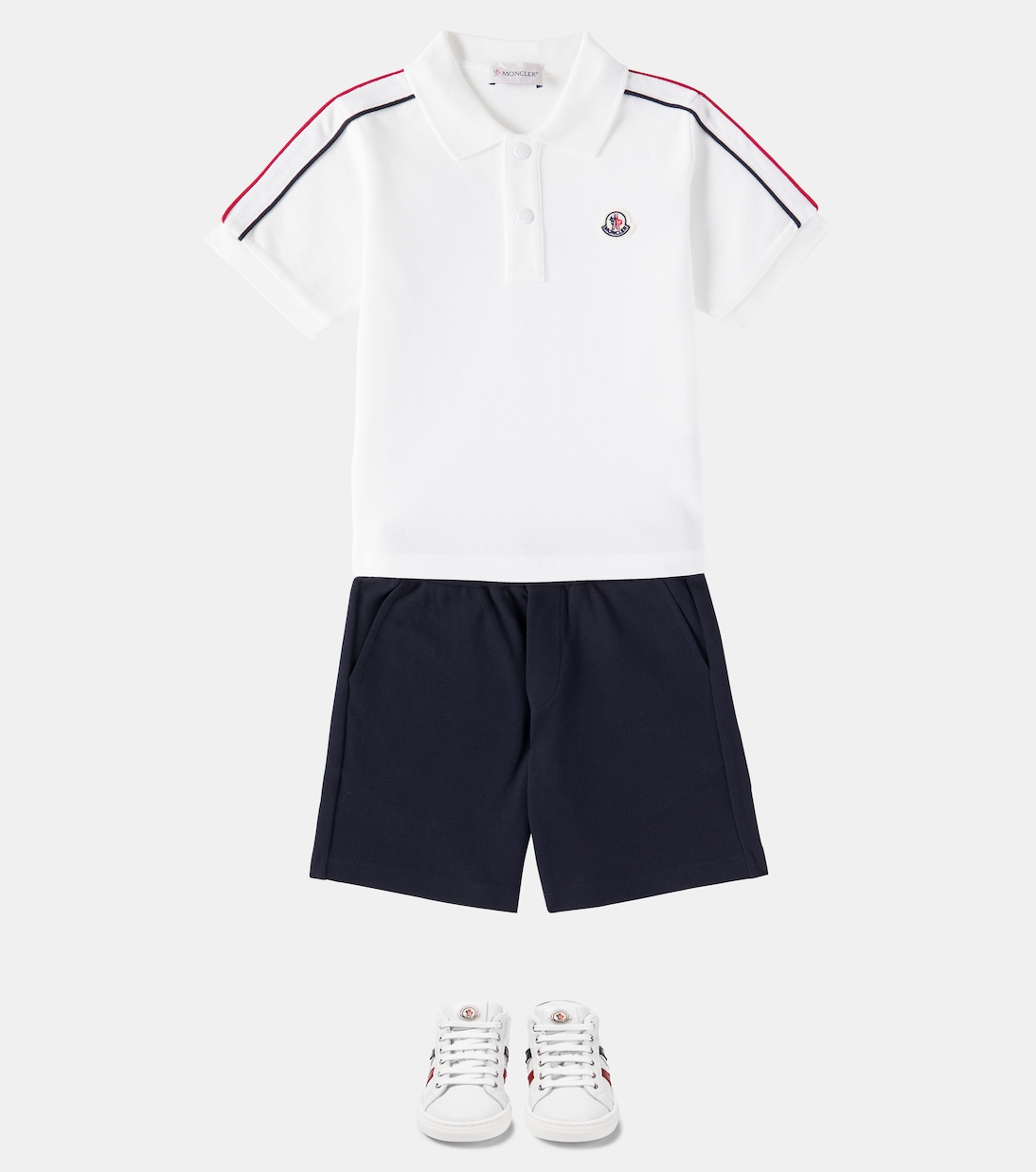 Bebé - set de polo y shorts de algodón | Moncler Enfant