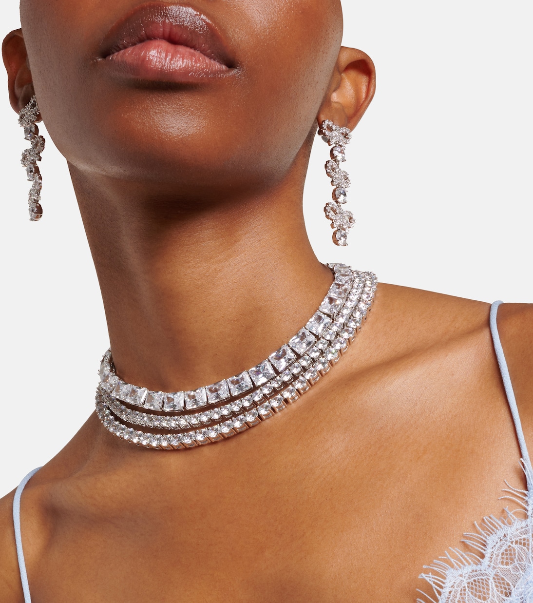 Crystal-embellished choker | Self-Portrait