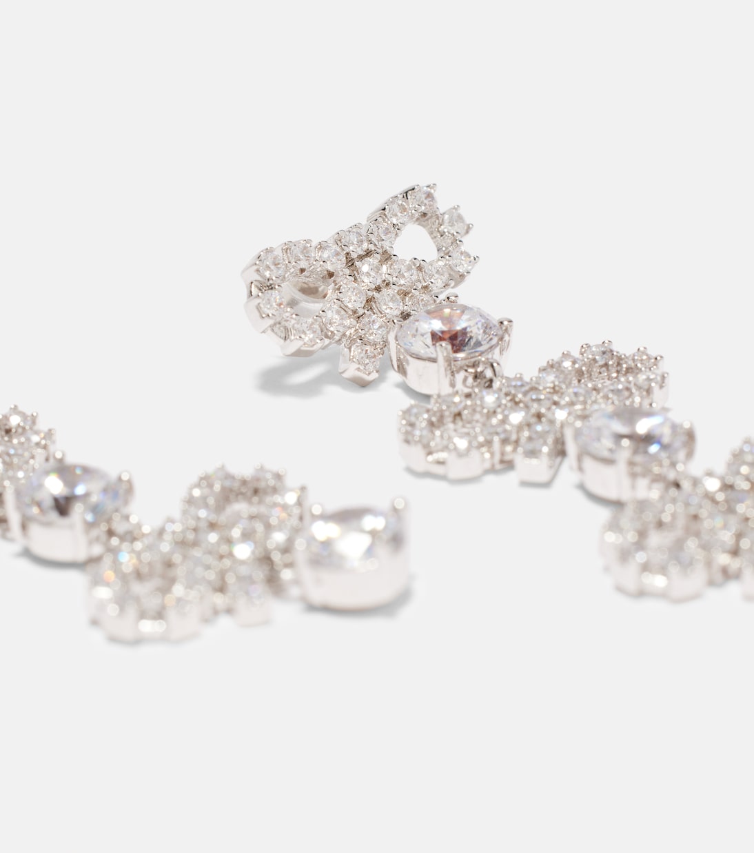 Crystal-embellished drop earrings | Self-Portrait