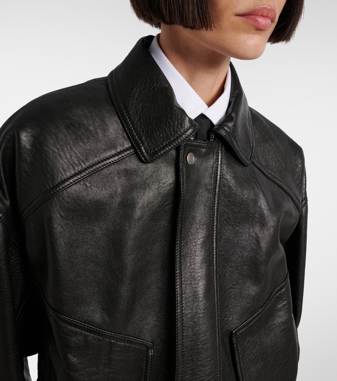 Veste bomber en cuir | Saint Laurent