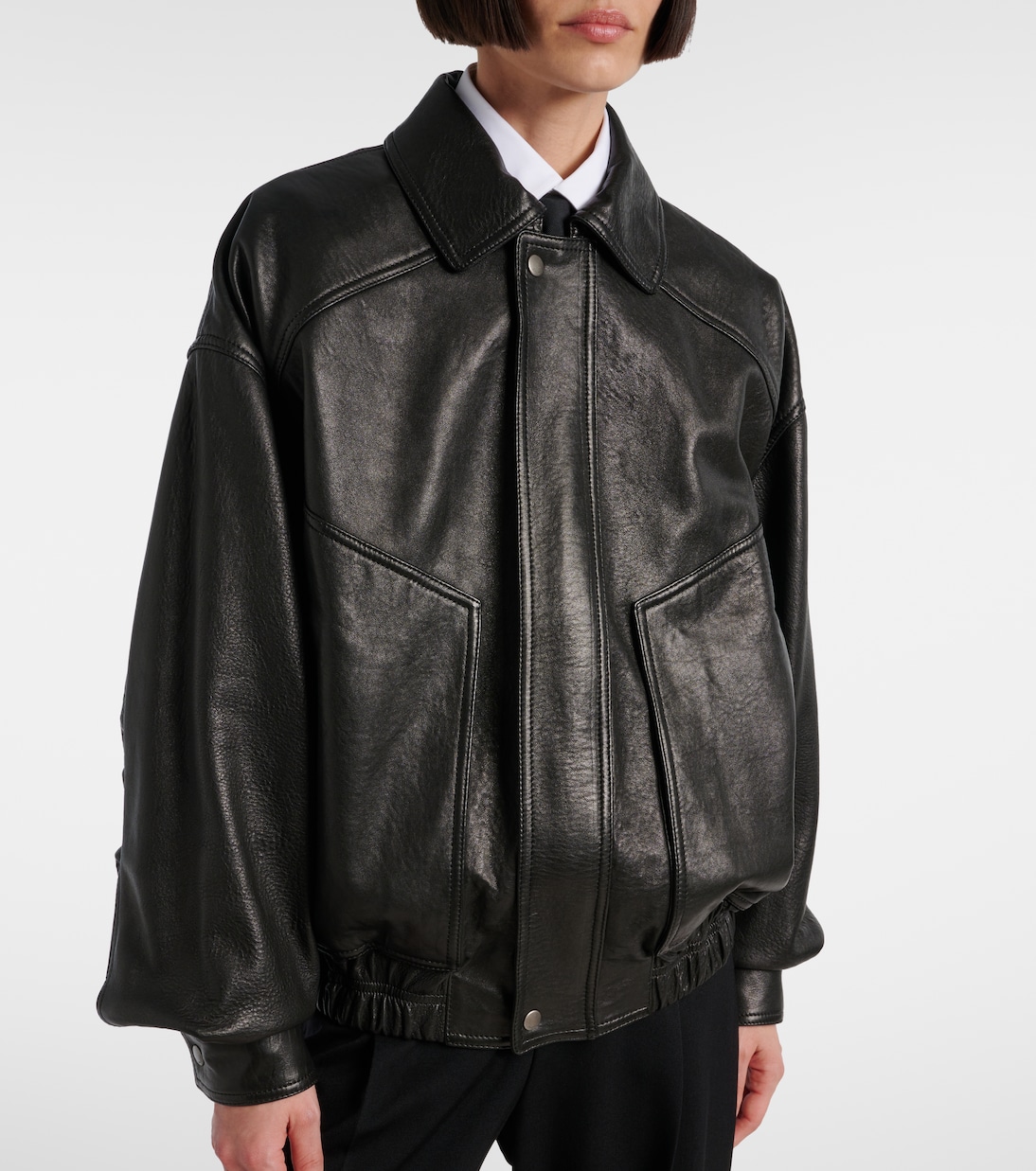 Veste bomber en cuir | Saint Laurent