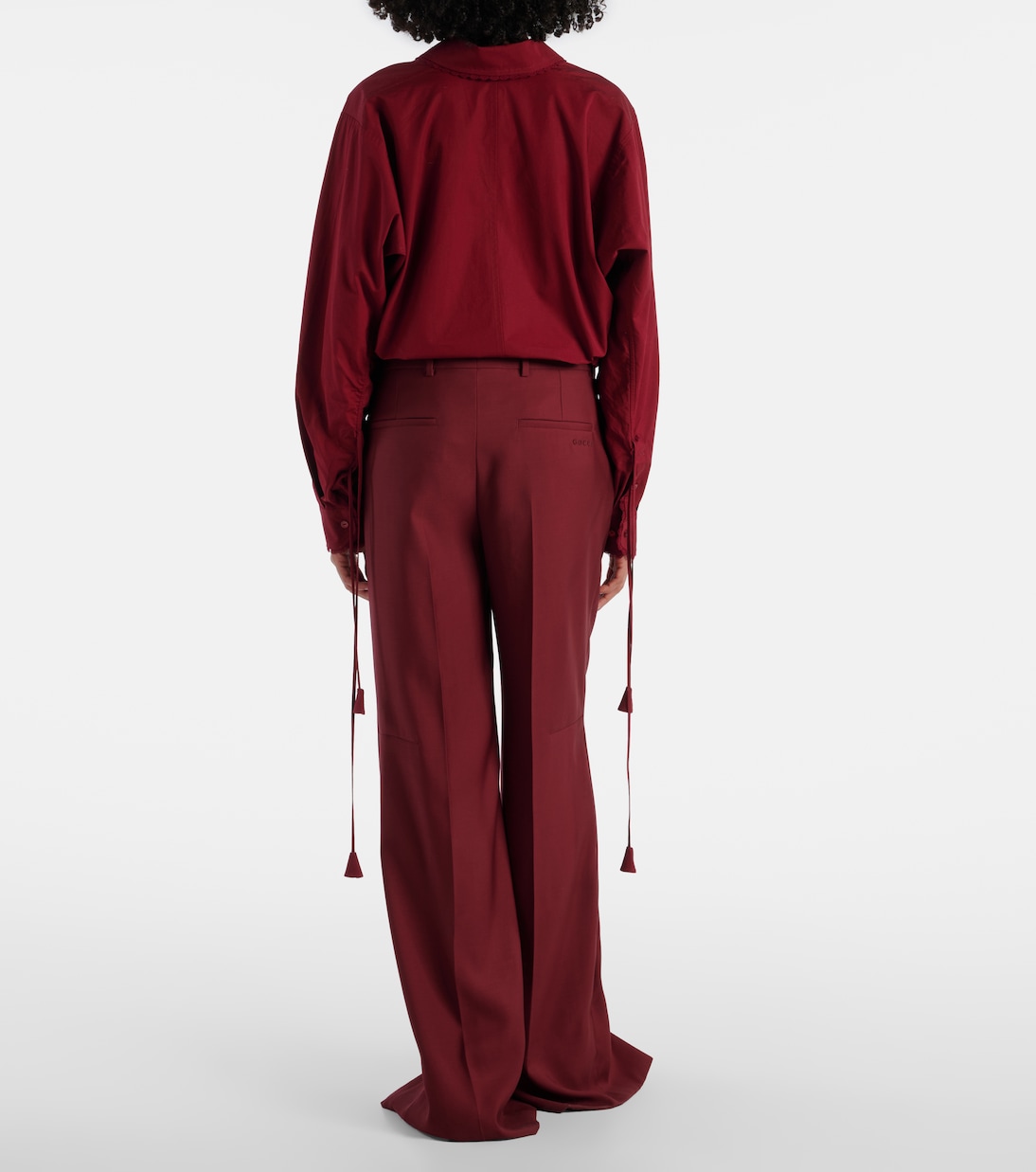 Low-rise wool straight pants | Gucci