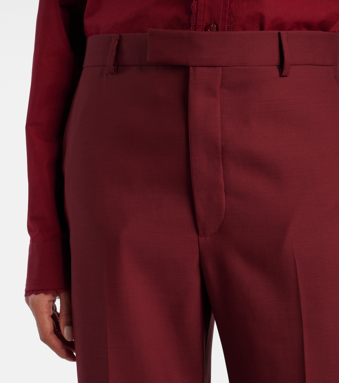 Low-rise wool straight pants | Gucci