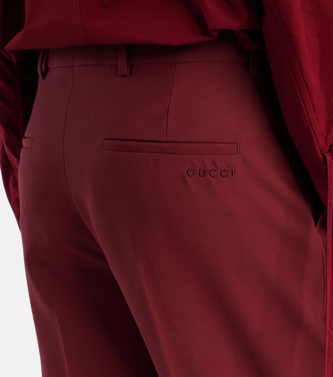 Low-rise wool straight pants | Gucci