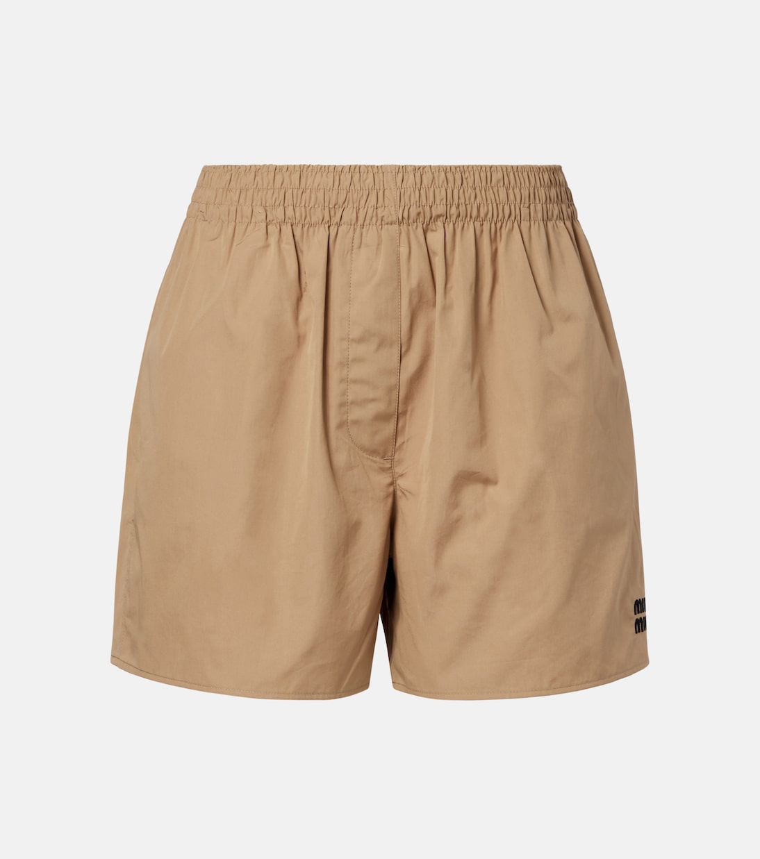 Short en coton à logo | Miu Miu