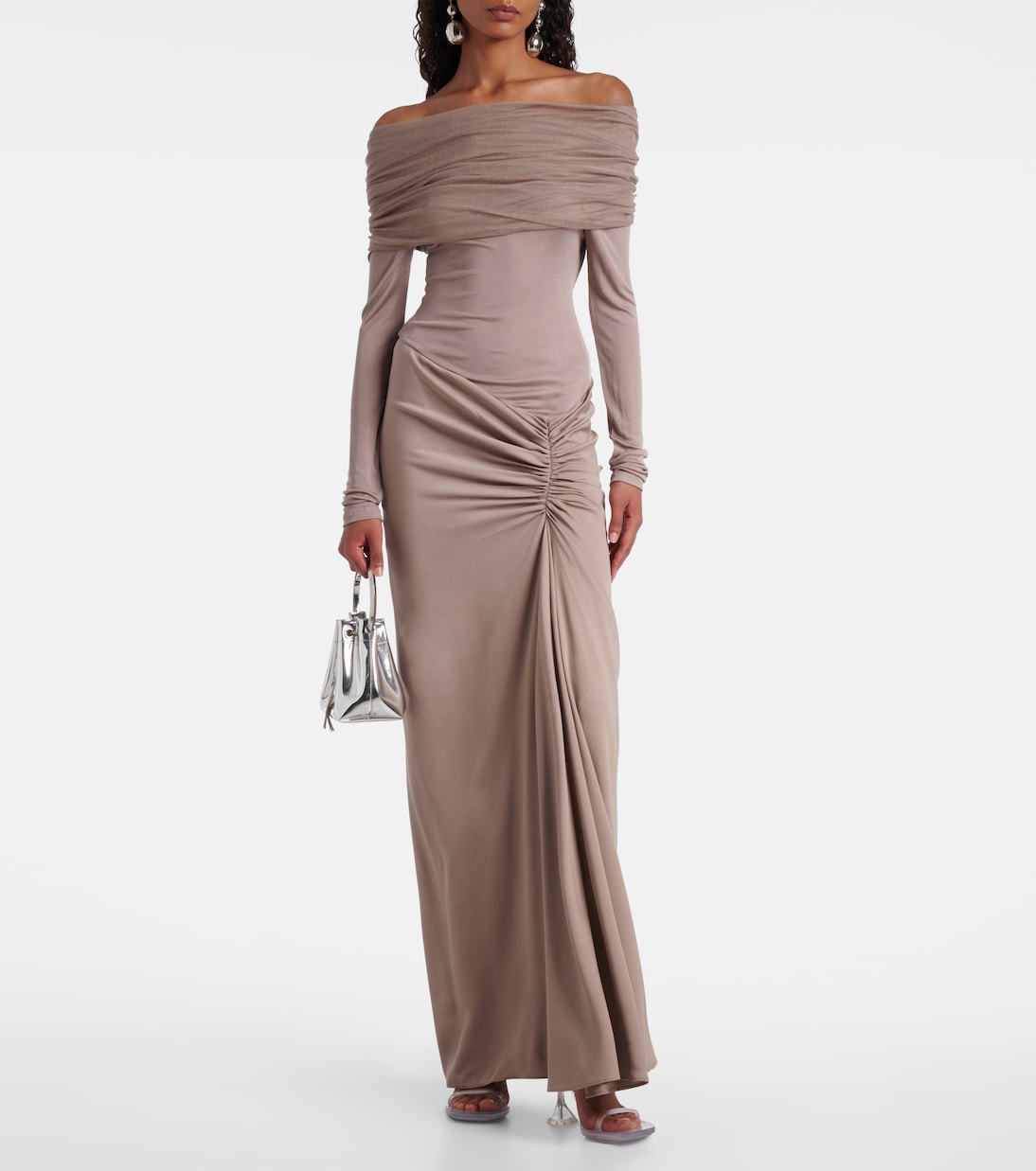 Sonora off-shoulder jersey gown | Christopher Esber