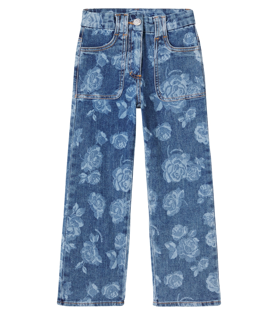 Jeans rectos florales | Monnalisa