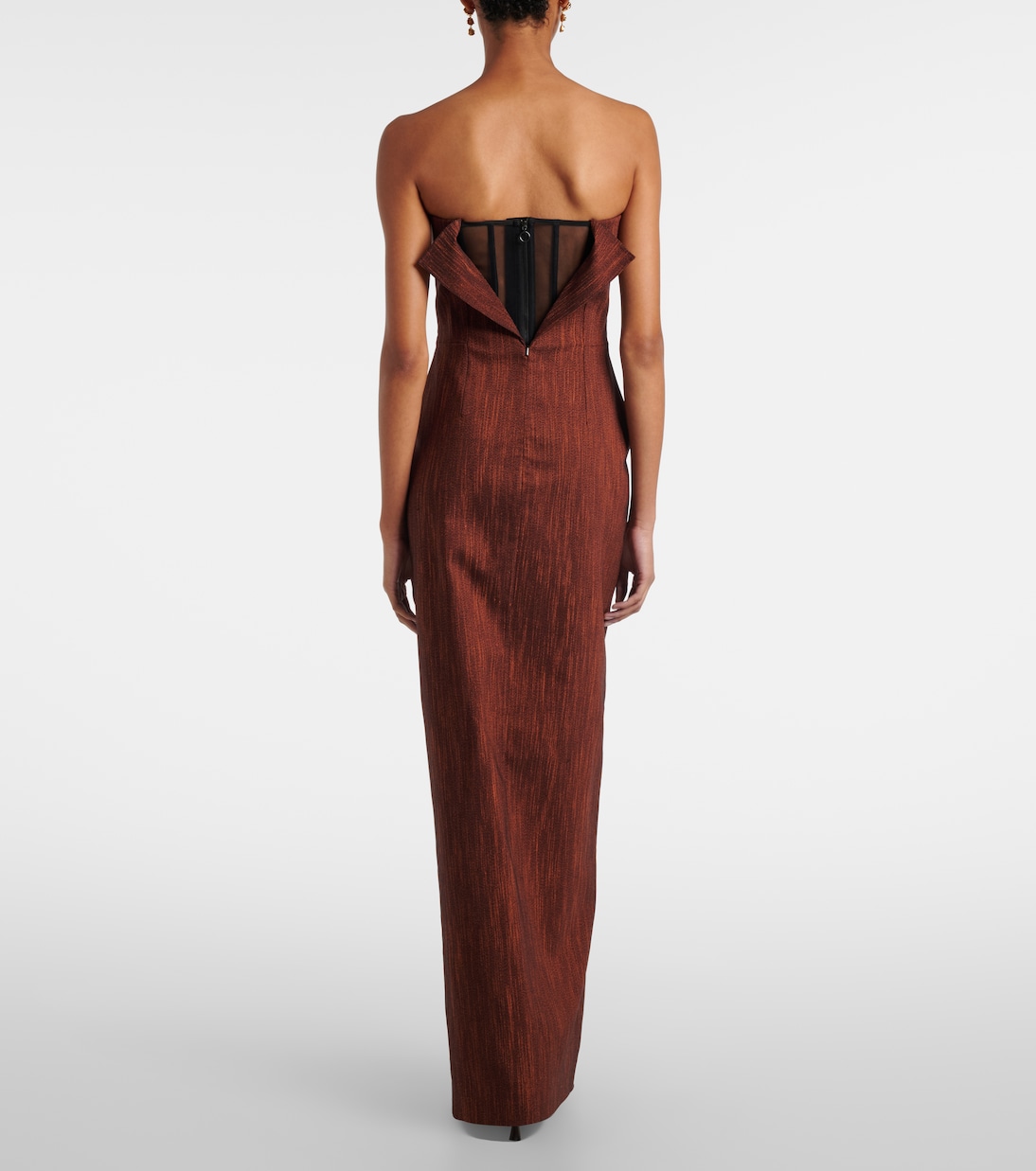 Shani wool and cotton bustier gown | Roksanda