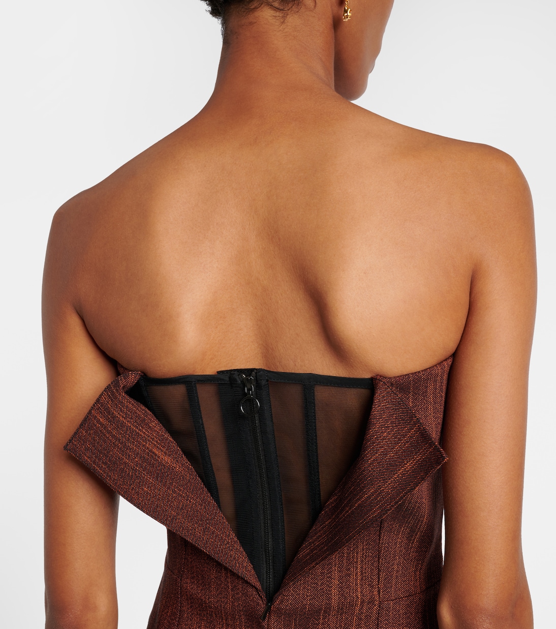 Shani wool and cotton bustier gown | Roksanda