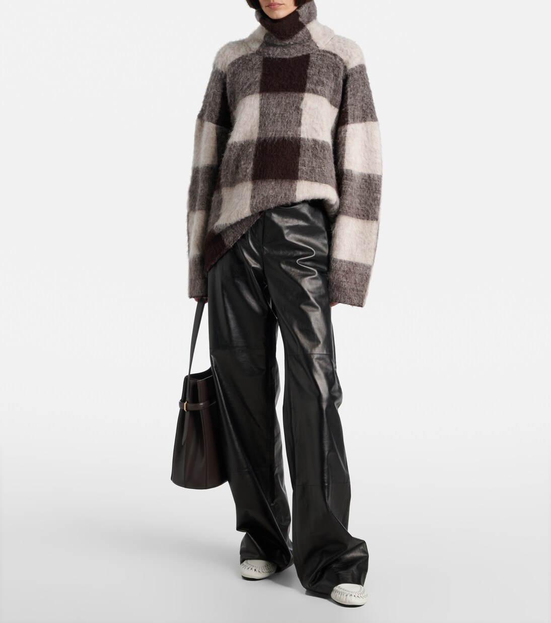 Kai checked alpaca-blend turtleneck sweater | Proenza Schouler