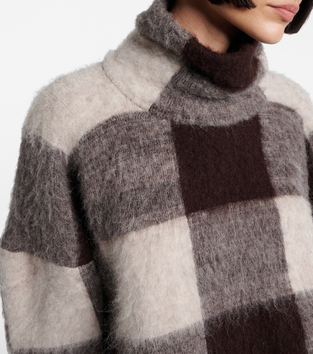 Kai checked alpaca-blend turtleneck sweater | Proenza Schouler