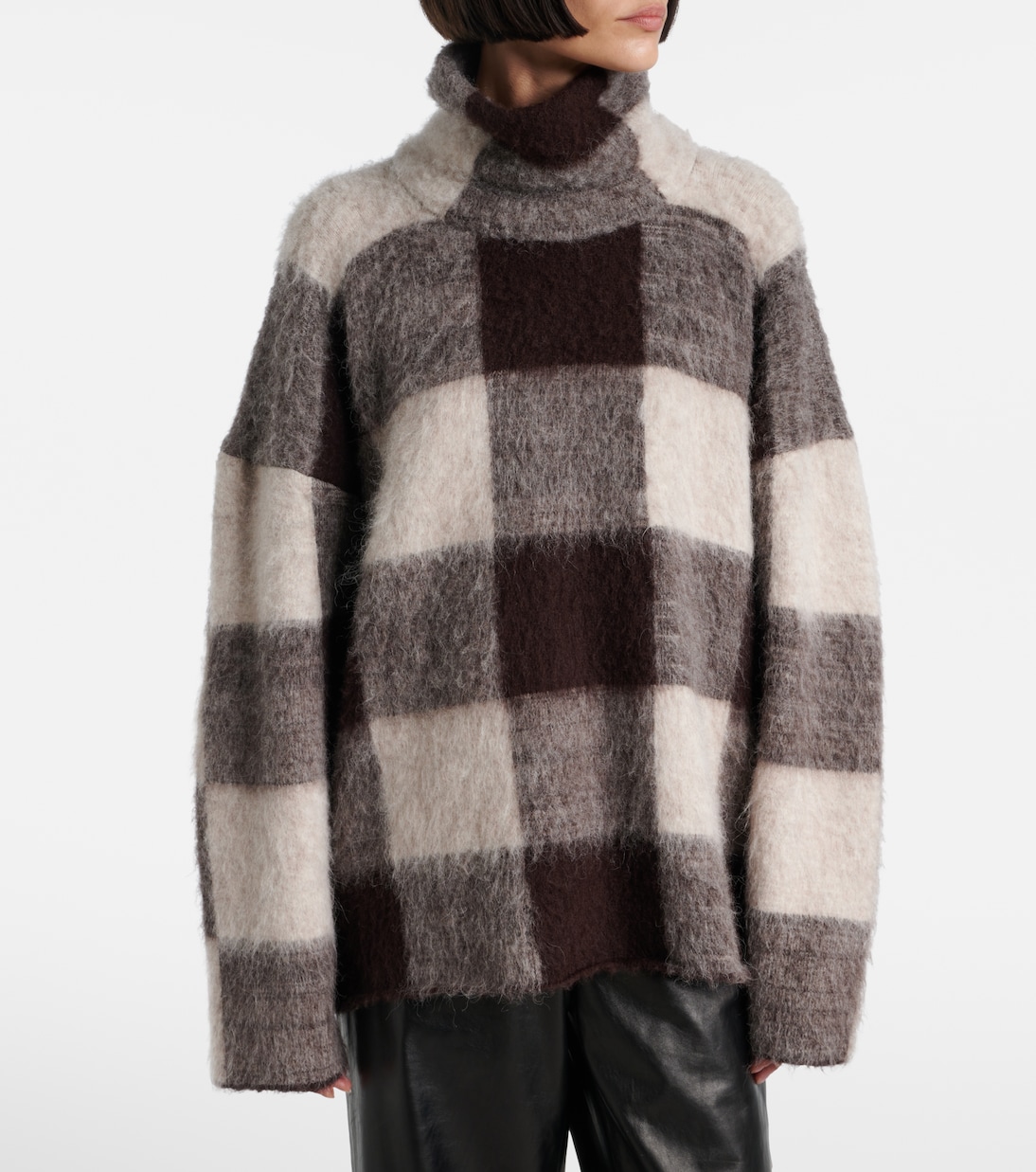 Kai checked alpaca-blend turtleneck sweater | Proenza Schouler