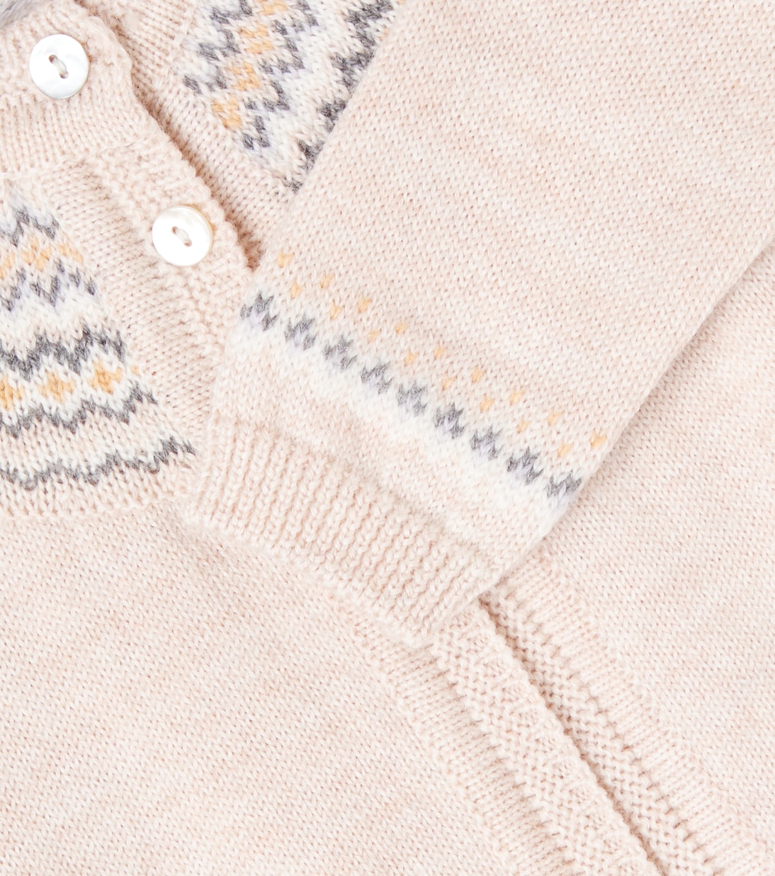 Baby - Cardigan Lucino Fair Isle in lana | La Coqueta