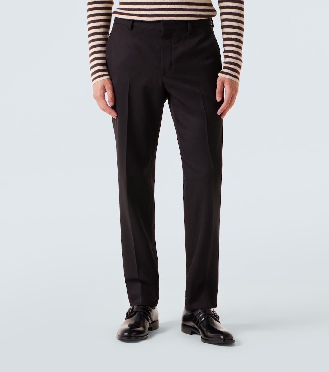 Virgin wool straight pants | Prada