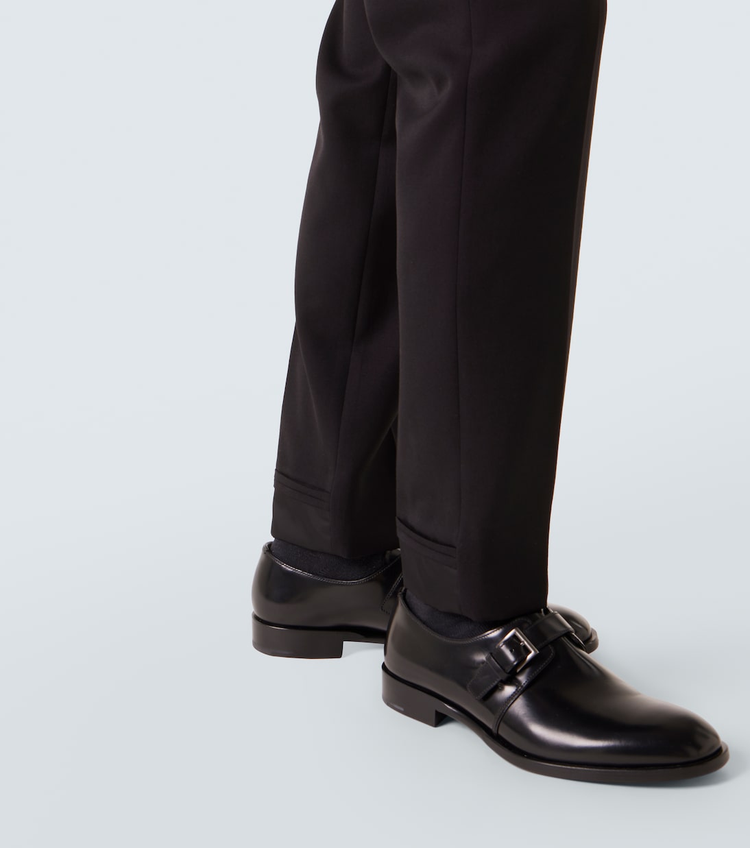 Virgin wool straight pants | Prada