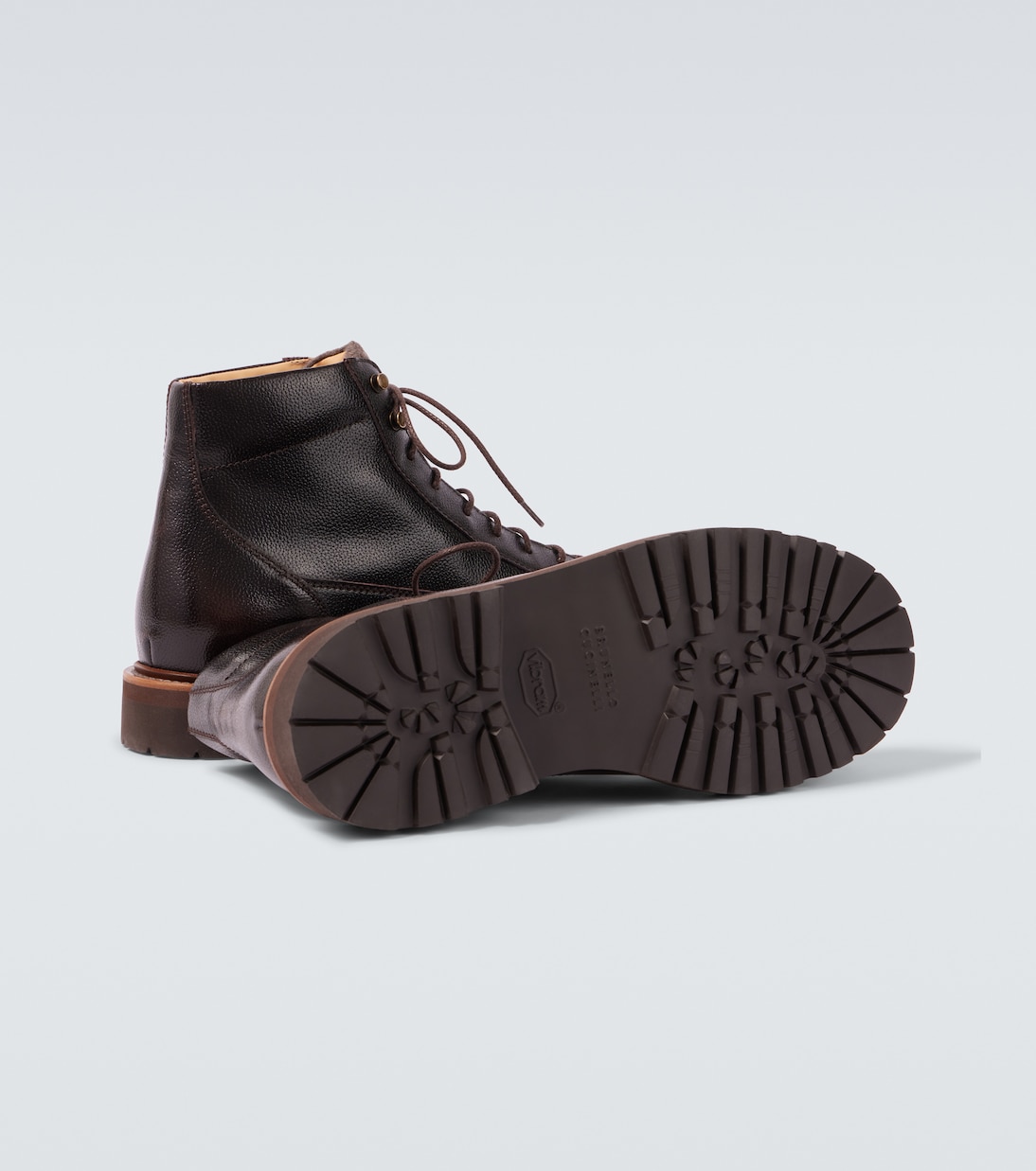 Botas con cordones de piel | Brunello Cucinelli