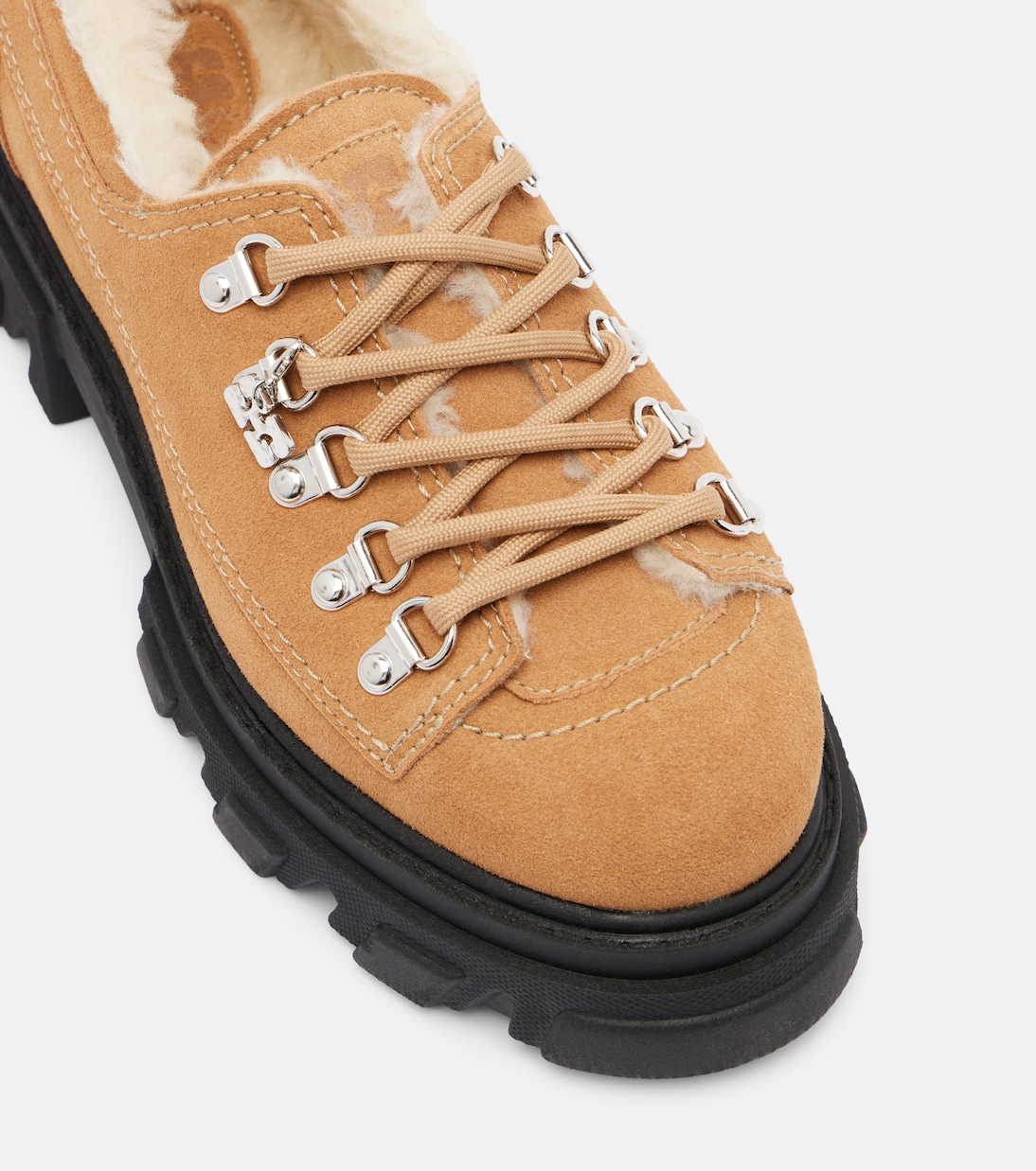 Faux leather platform loafers  | Ganni