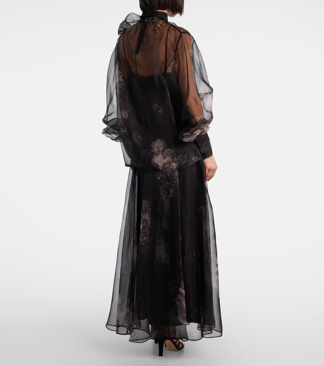 Hypnotic floral silk organza blouse | Zimmermann