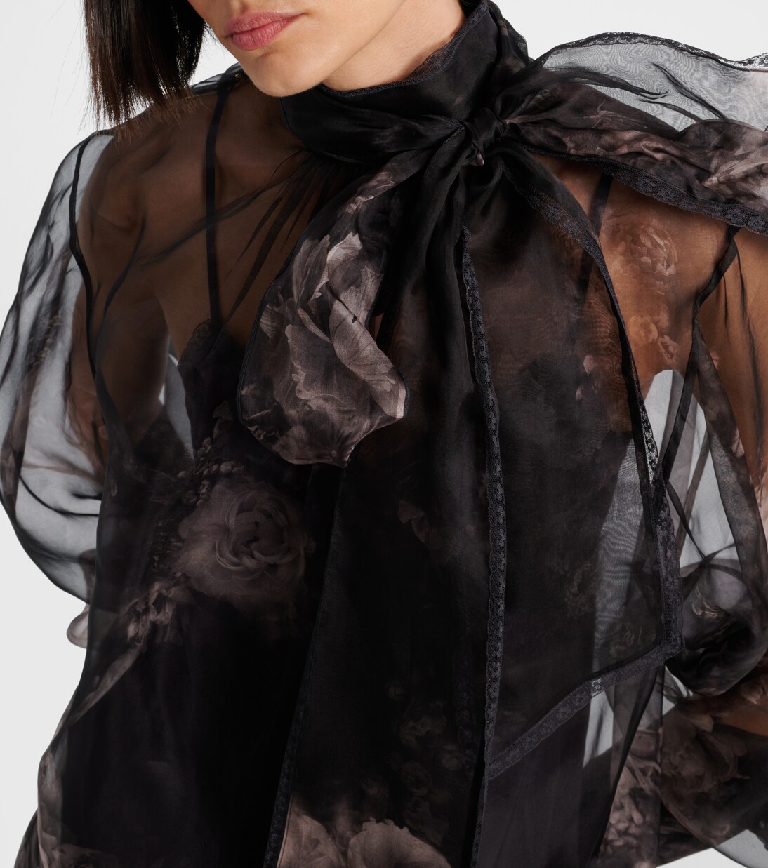 Hypnotic floral silk organza blouse | Zimmermann