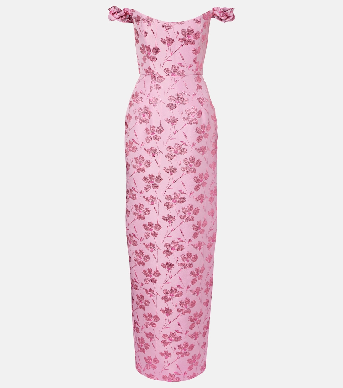 Yolanda floral off-shoulder brocade gown | Markarian