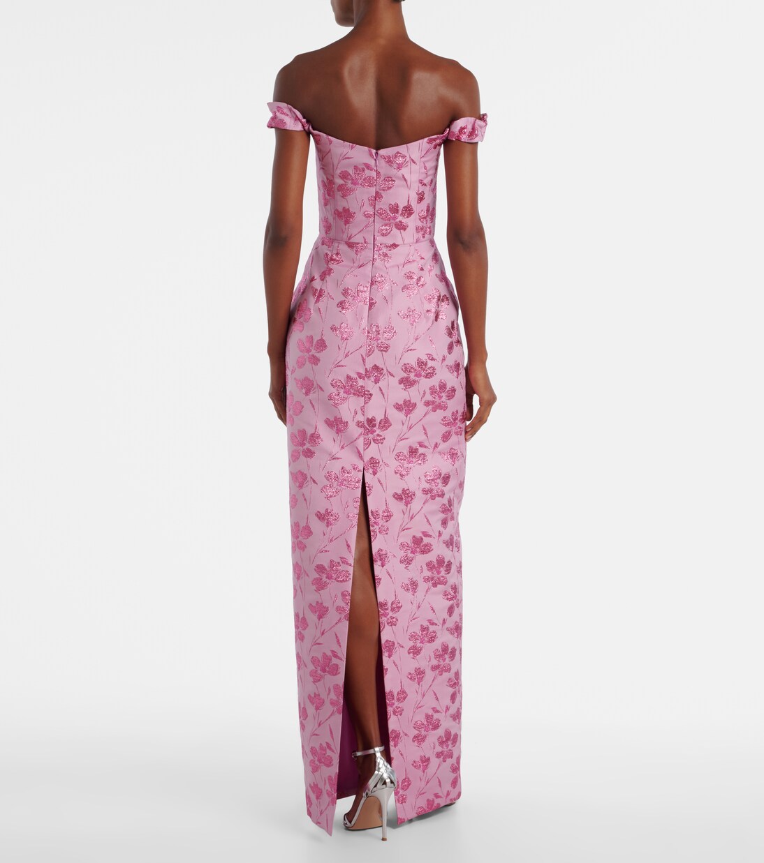 Yolanda floral off-shoulder brocade gown | Markarian