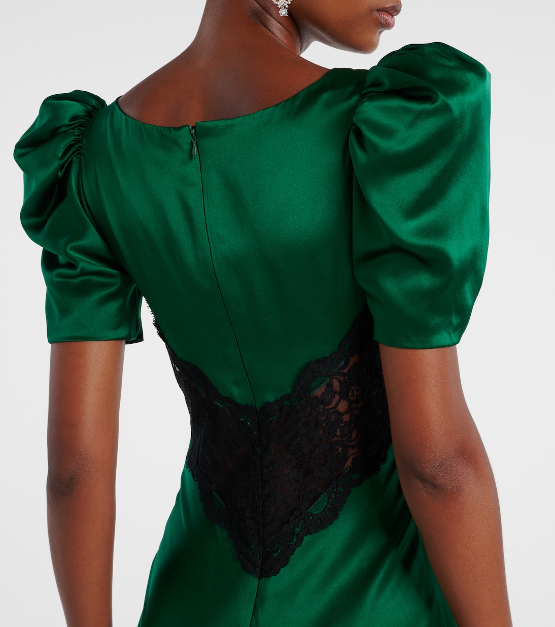 Lace-trimmed silk cocktail dress | Rodarte
