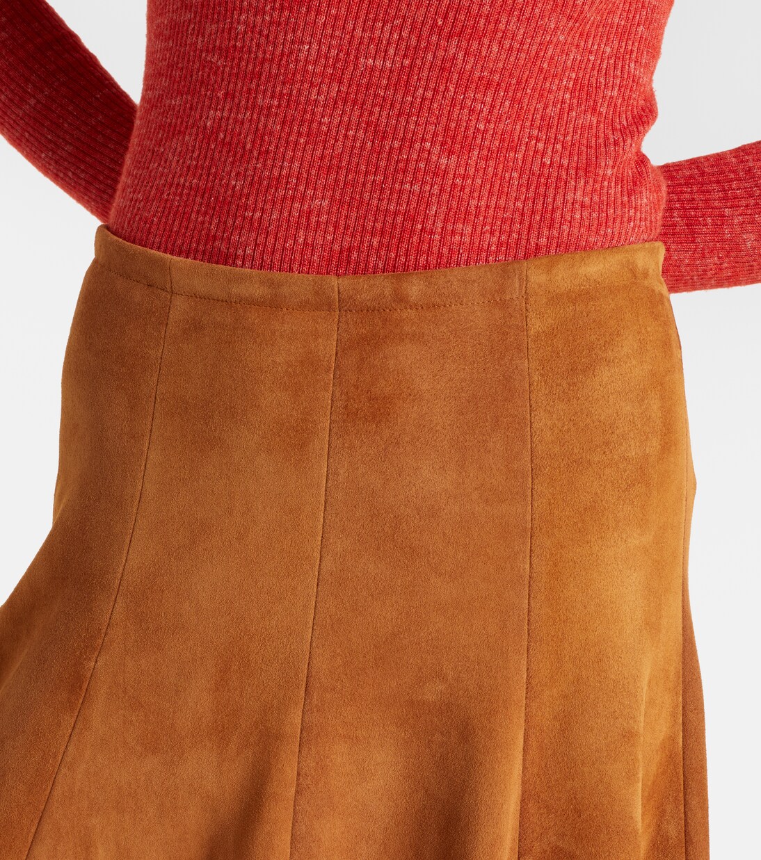 Sabrina suede midi skirt | Stouls