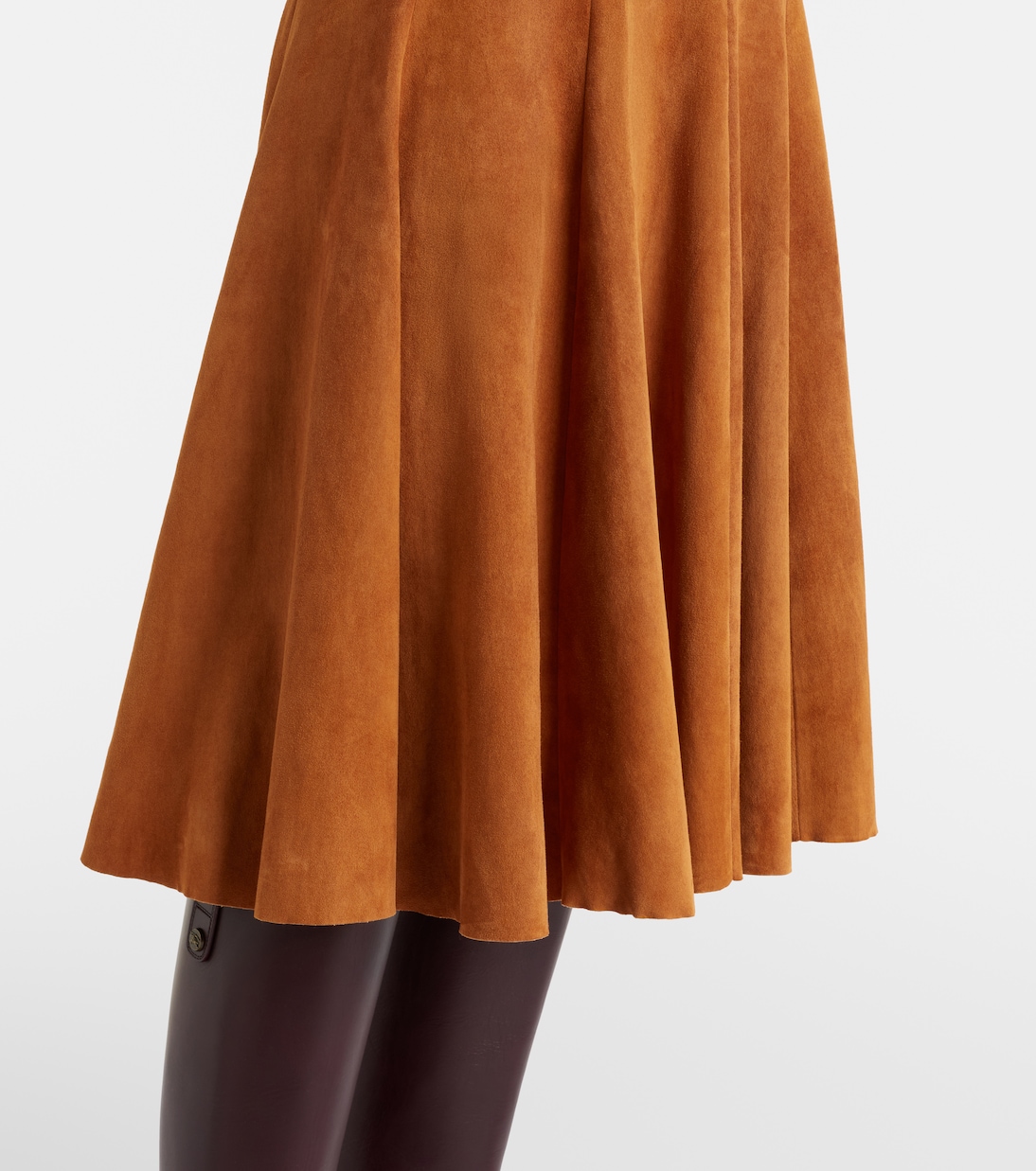 Sabrina suede midi skirt | Stouls