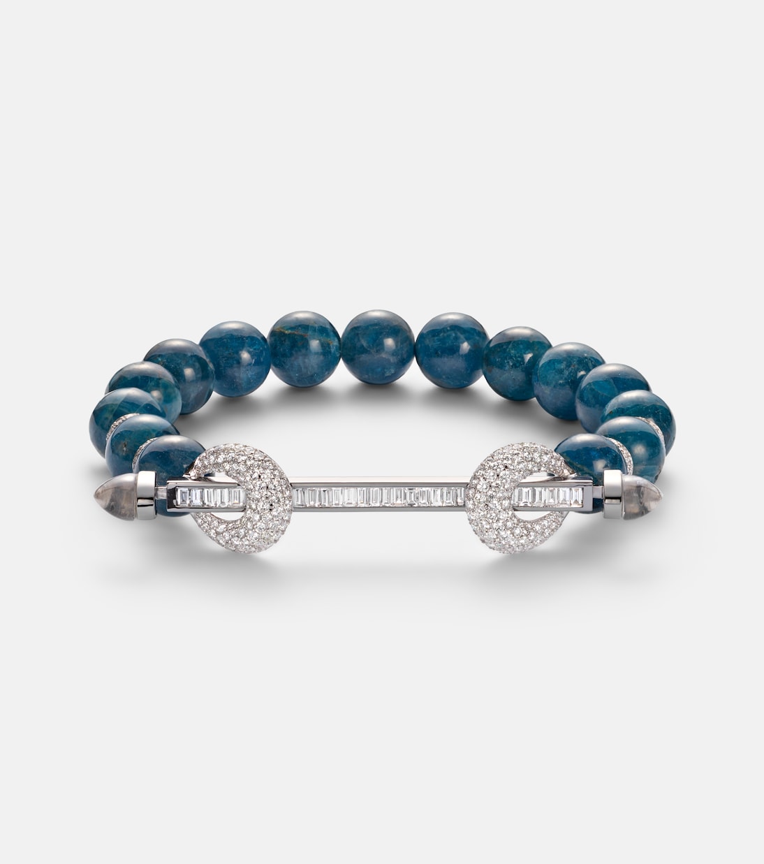 Chakra 18kt white gold bracelet with gemstones | Ananya