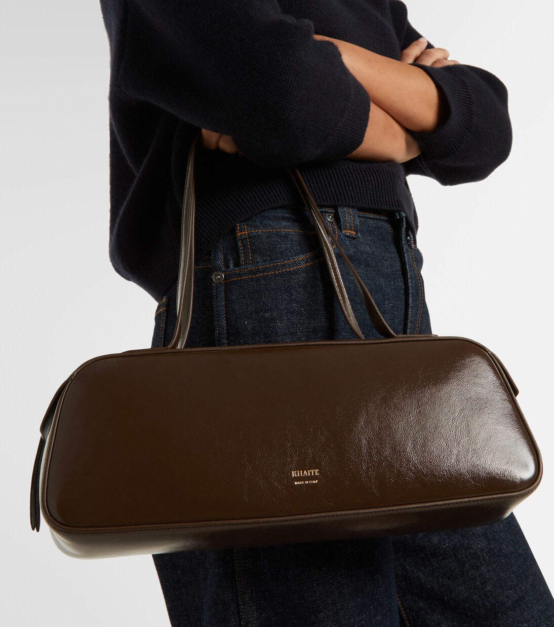 Bolso al hombro Simona de piel | Khaite