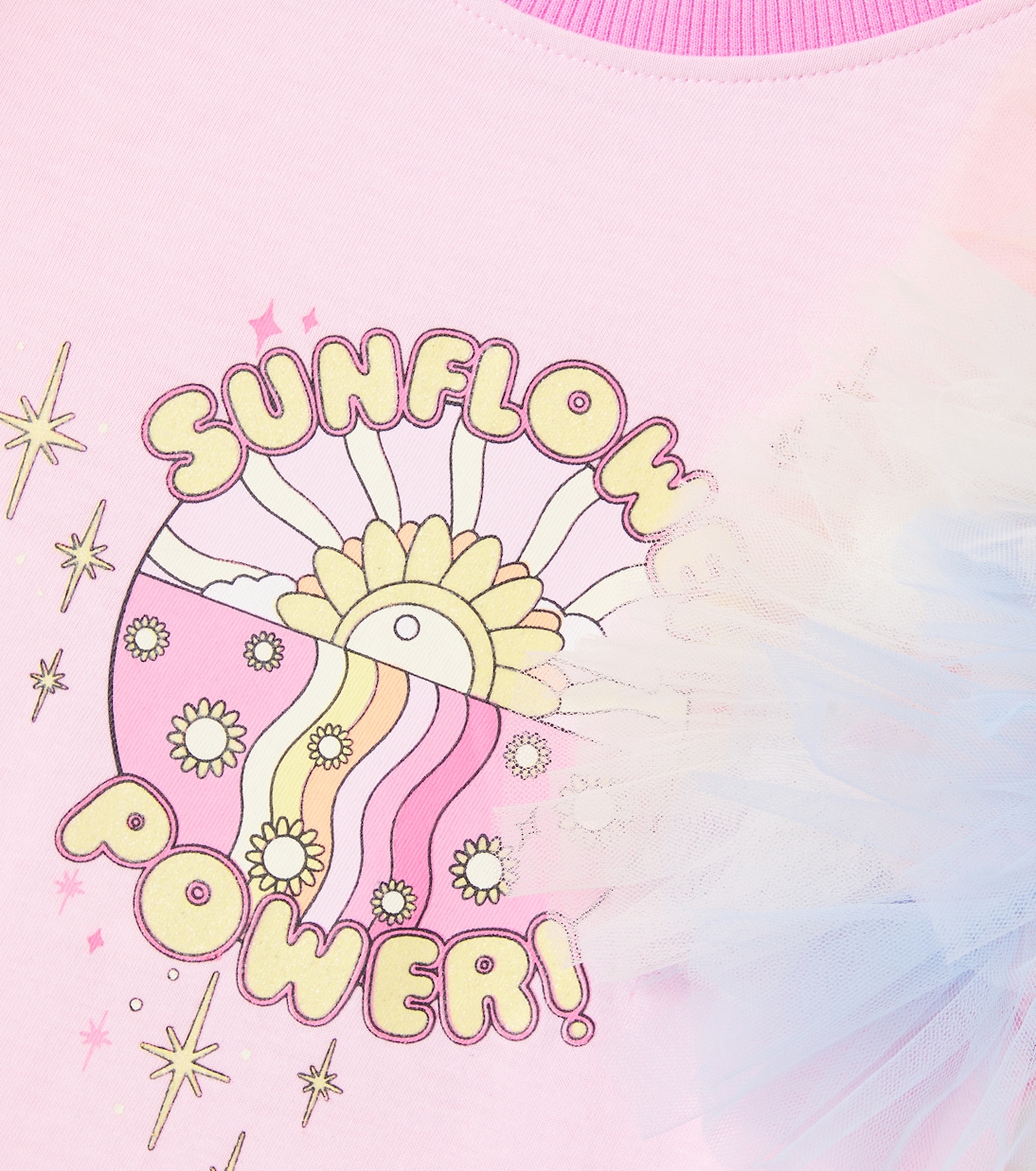 Sunflower Power printed cotton T-shirt | Tutu Du Monde