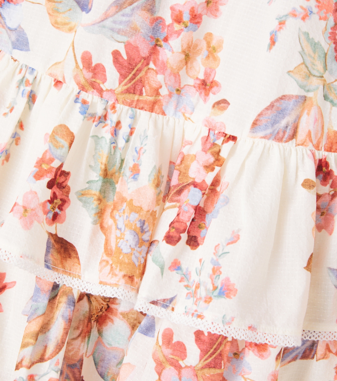 Awaken floral tiered cotton dress | Zimmermann Kids