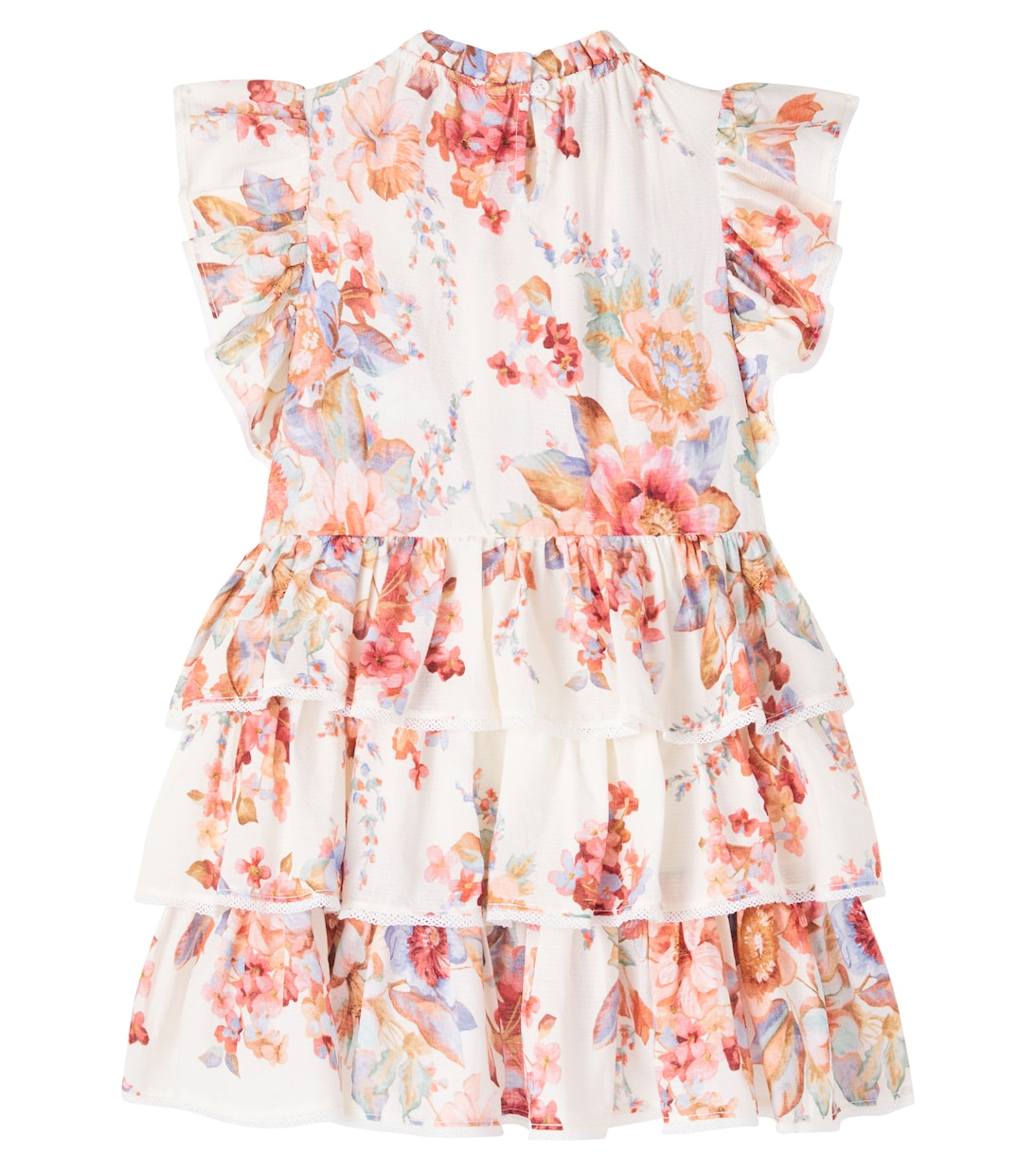 Awaken floral tiered cotton dress | Zimmermann Kids