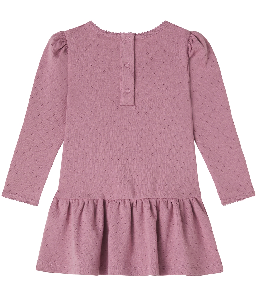 Vestido de algodón con pointelle y logo  | Moncler Enfant