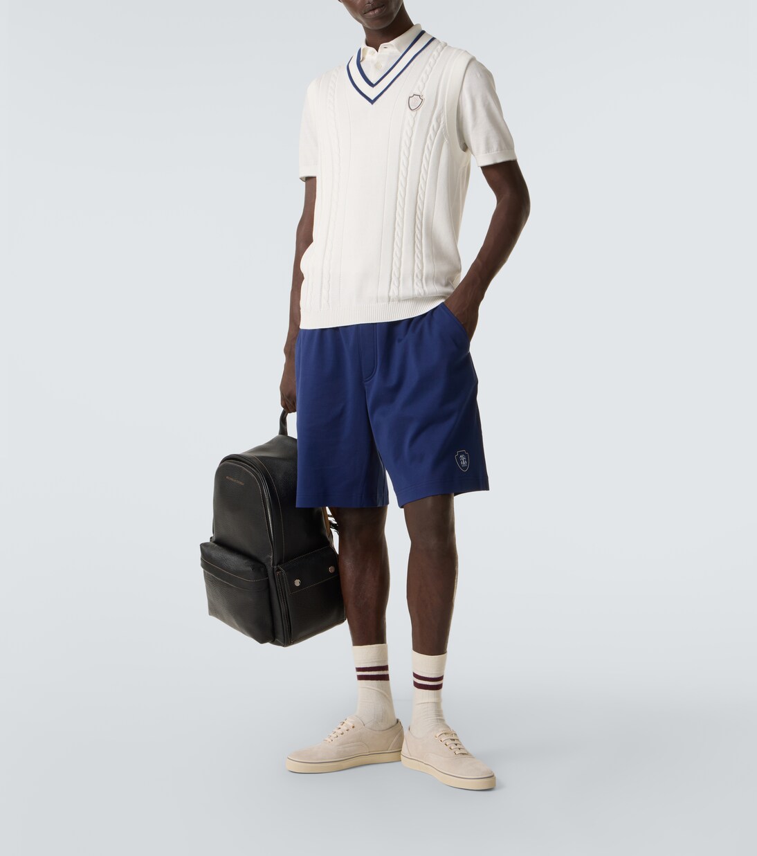 Chaleco trenzado de algodón | Brunello Cucinelli