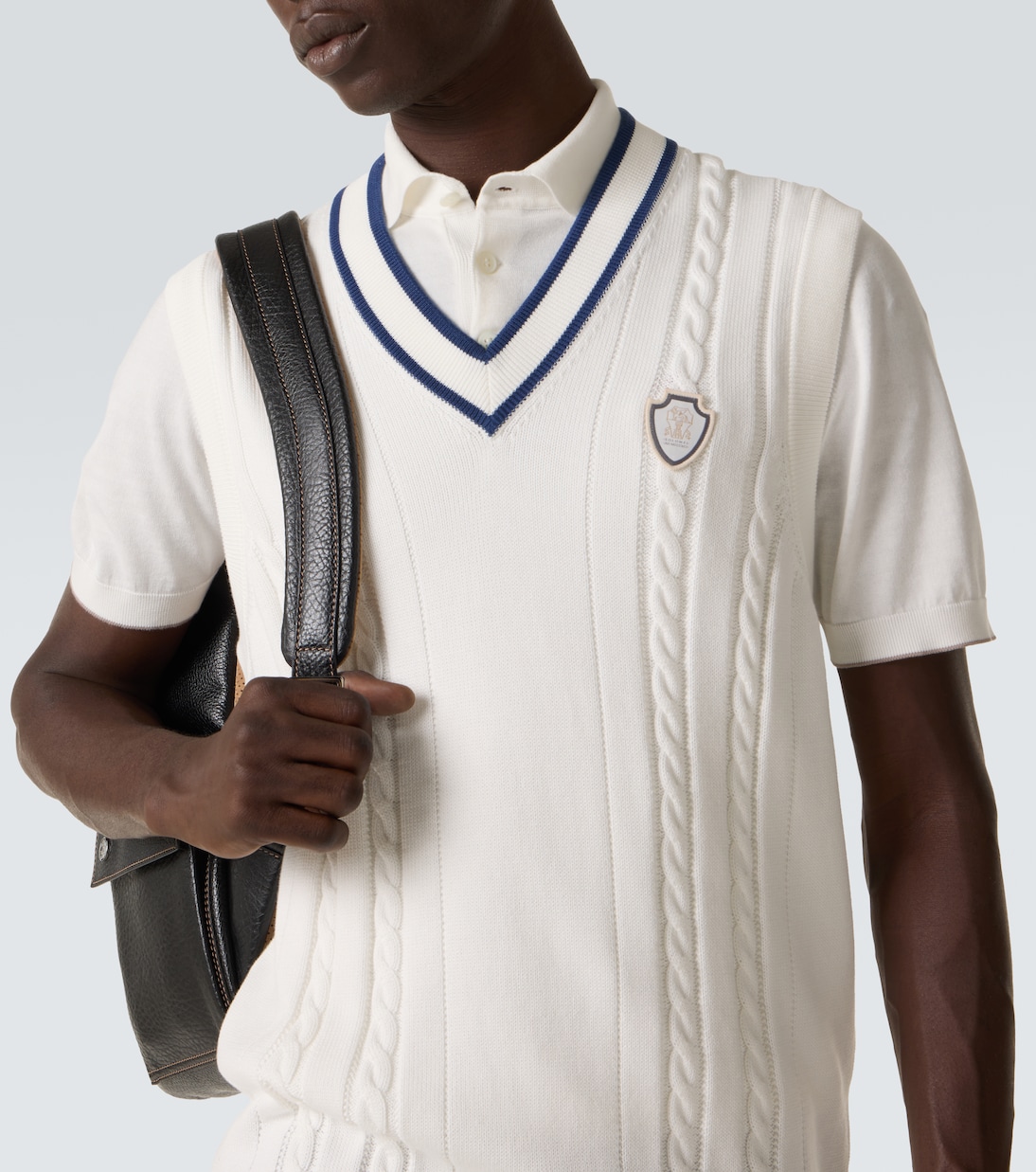 Chaleco trenzado de algodón | Brunello Cucinelli